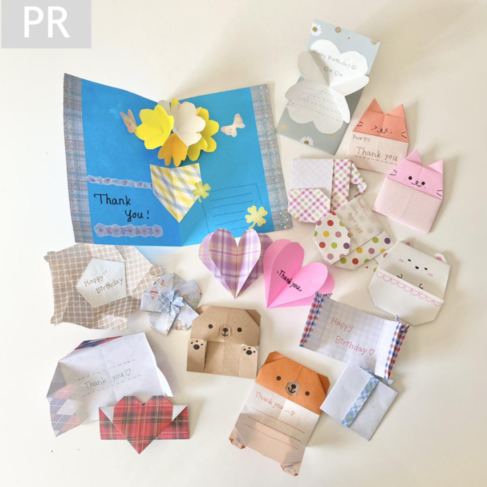 折り紙で作るメッセージカード｜1枚で簡単・かわいい・おしゃれなハートや花など