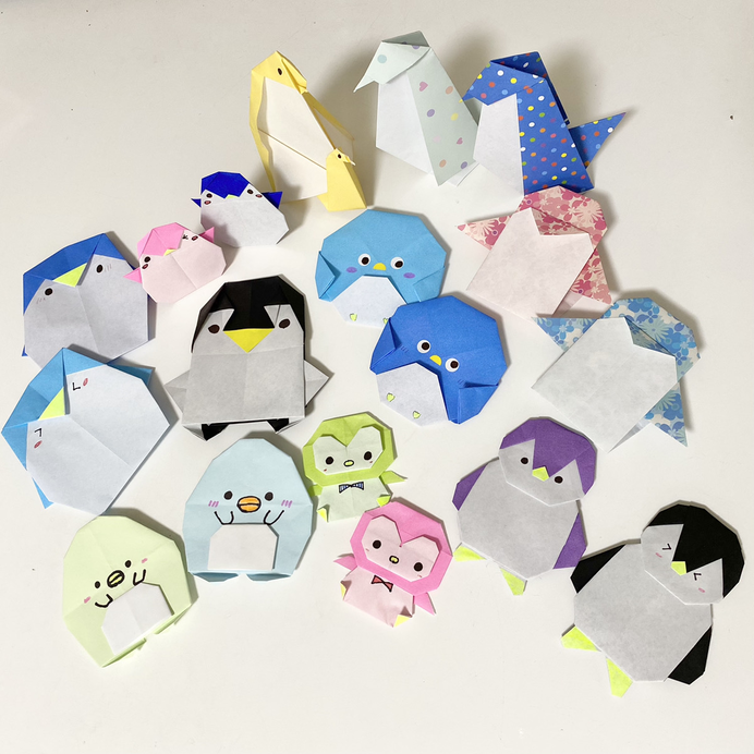 ペンギンの折り紙｜3歳4歳にも簡単でかわいい1枚や立体で立つものも